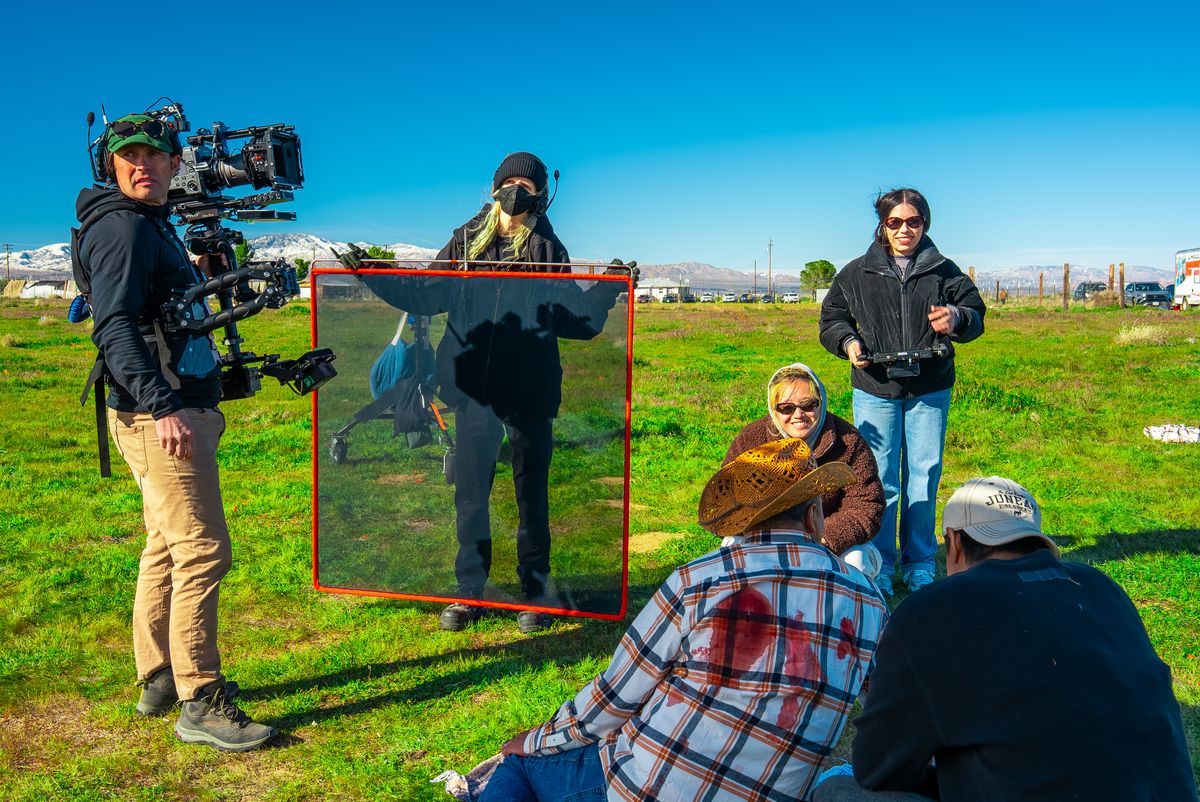 Bouncing light on a field location
