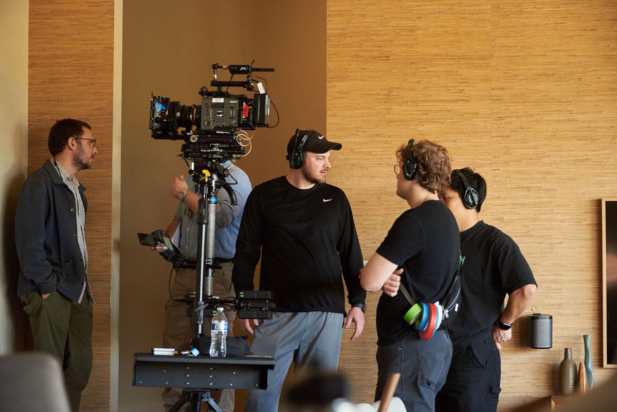Interior setup with the Steadicam standing by